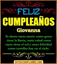 Frases de Cumpleaños Giovanna